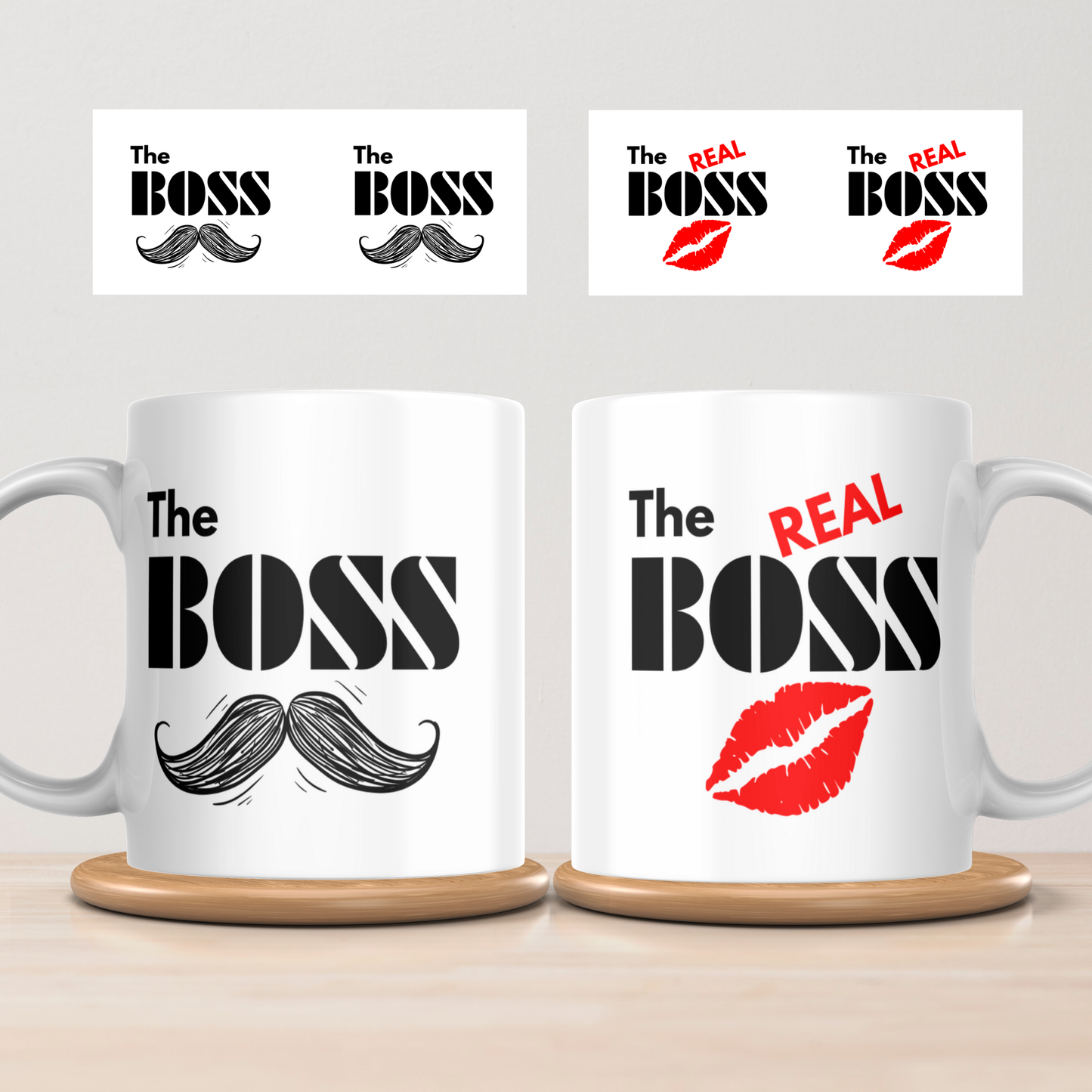 “The Boss & The Real Boss” – Matching Mug Set