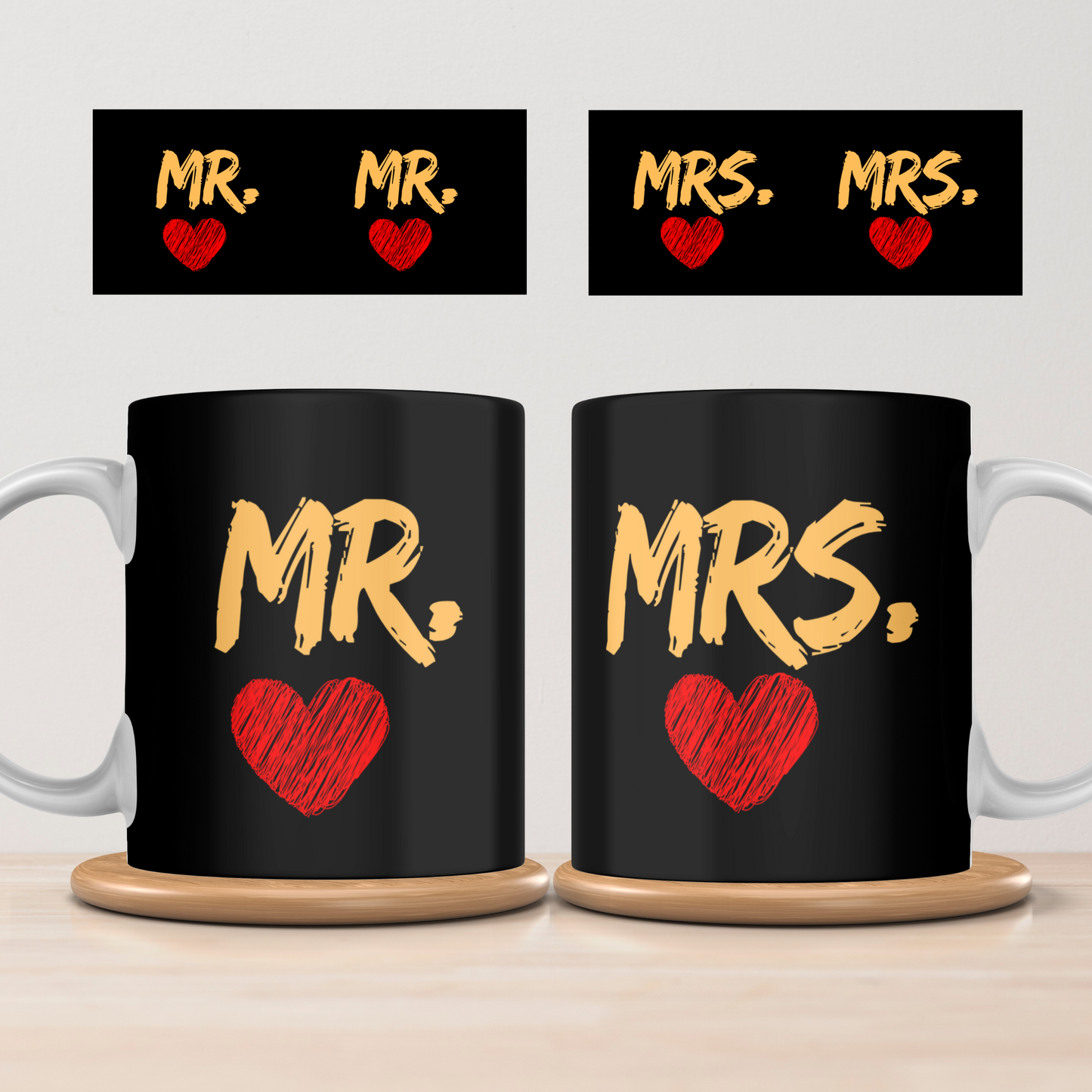 “Mr & Mrs” – Matching Mug Set