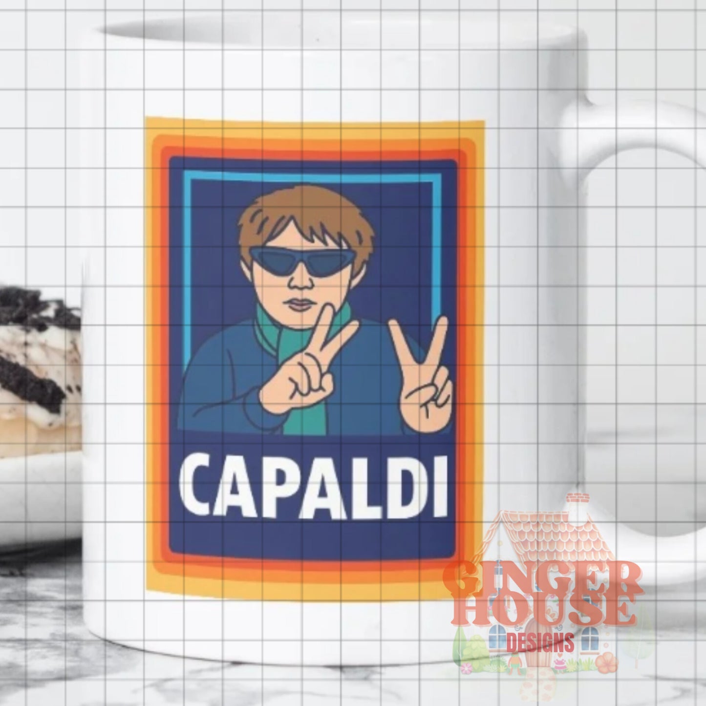 Capaldi Peace Sign Mug – Bold & Brilliant