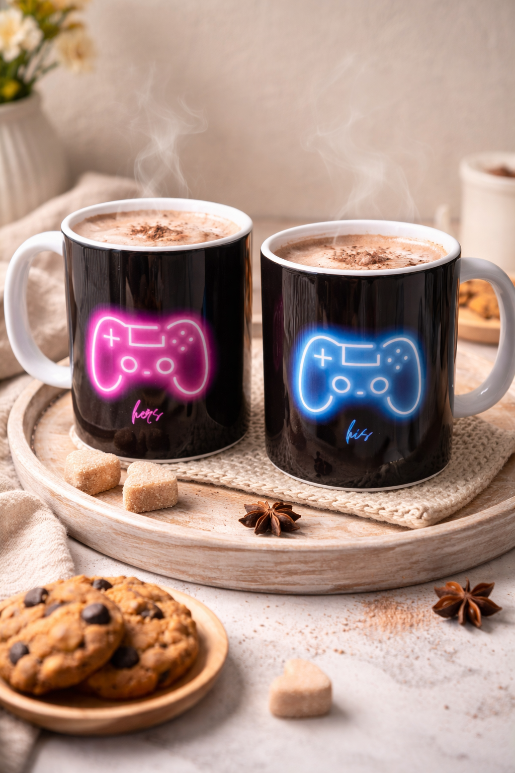 Gamer Mug Set – Personalised Couple Gift