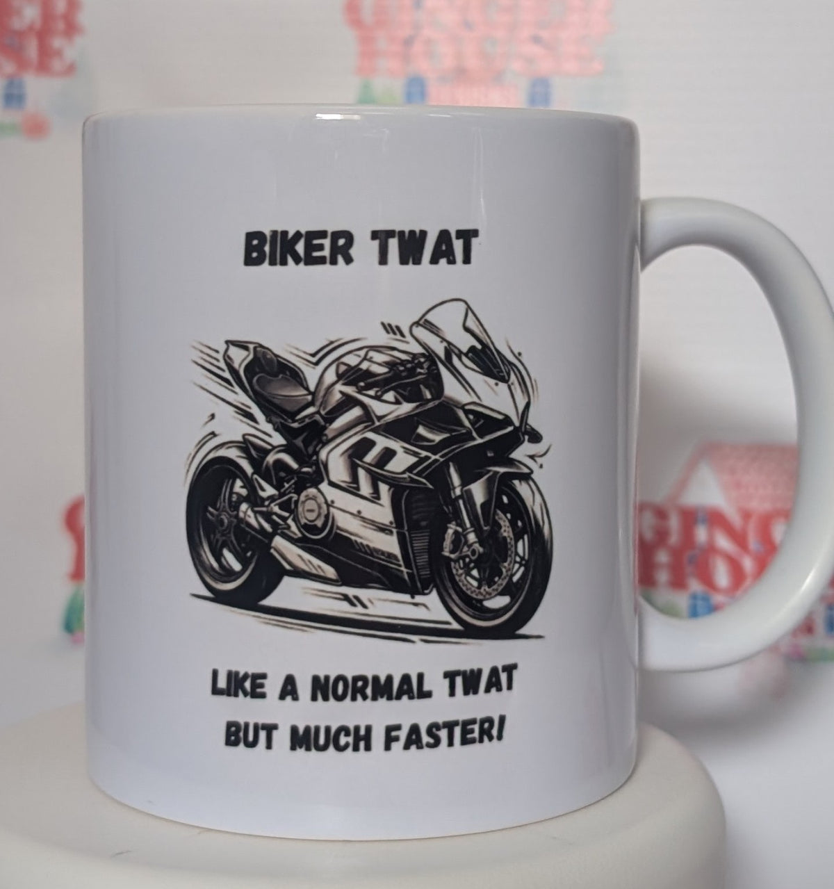 Biker Twat motorcycle mug front product photo
