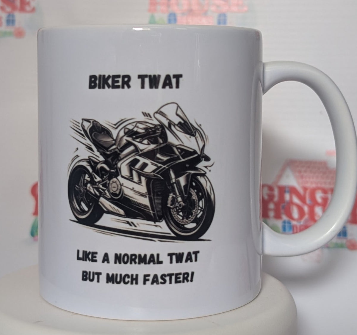 Biker Twat motorcycle mug front product photo