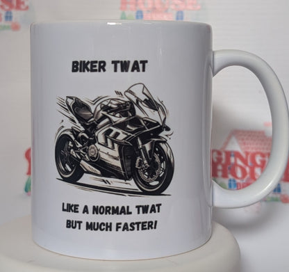 Biker Twat motorcycle mug front product photo