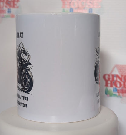 Biker Twat motorcycle mug wraparound view
