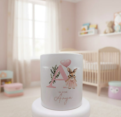 Personalised Ceramic Money Box – Add Any Initial & Name