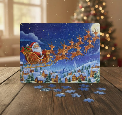 Personalised Christmas Jigsaw Puzzle – Santa’s Magical Sleigh Ride