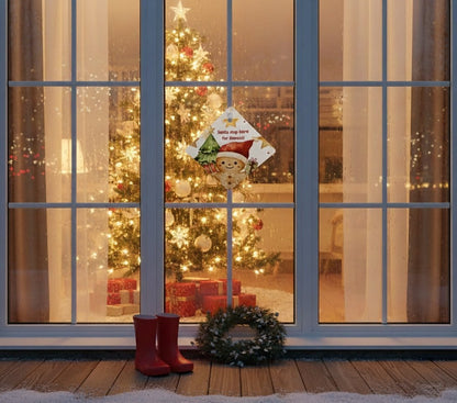 Personalised ‘Santa Stop Here’ Gingerbread Window Sign