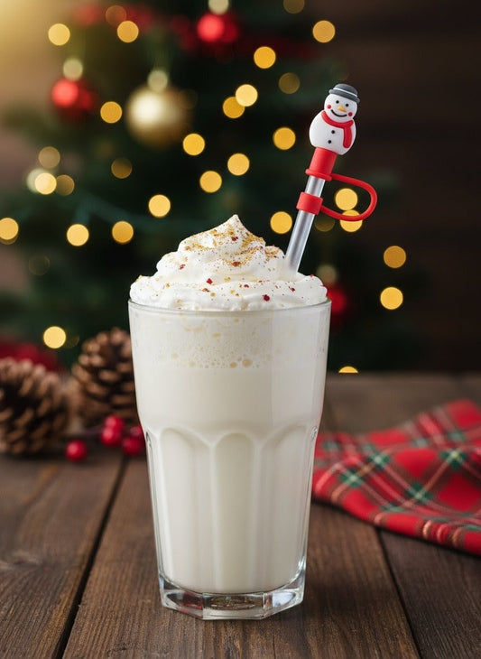 Snowman Straw Topper - Red