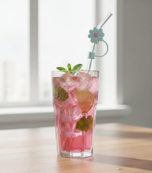 Blue Flower Stanley Straw Topper