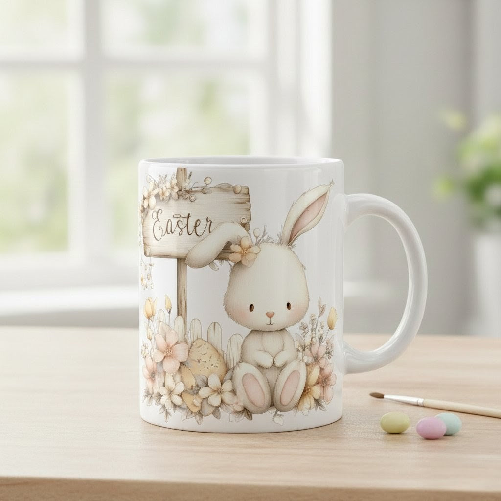 Easter Bunny Mug – Woodland Sign Edition