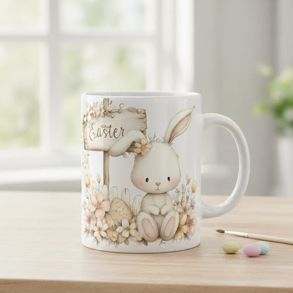 Easter Bunny Mug – Cute Woodland 11oz Ceramic Mug