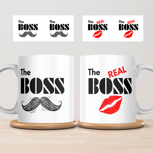 “The Boss & The Real Boss” – Matching Mug Set