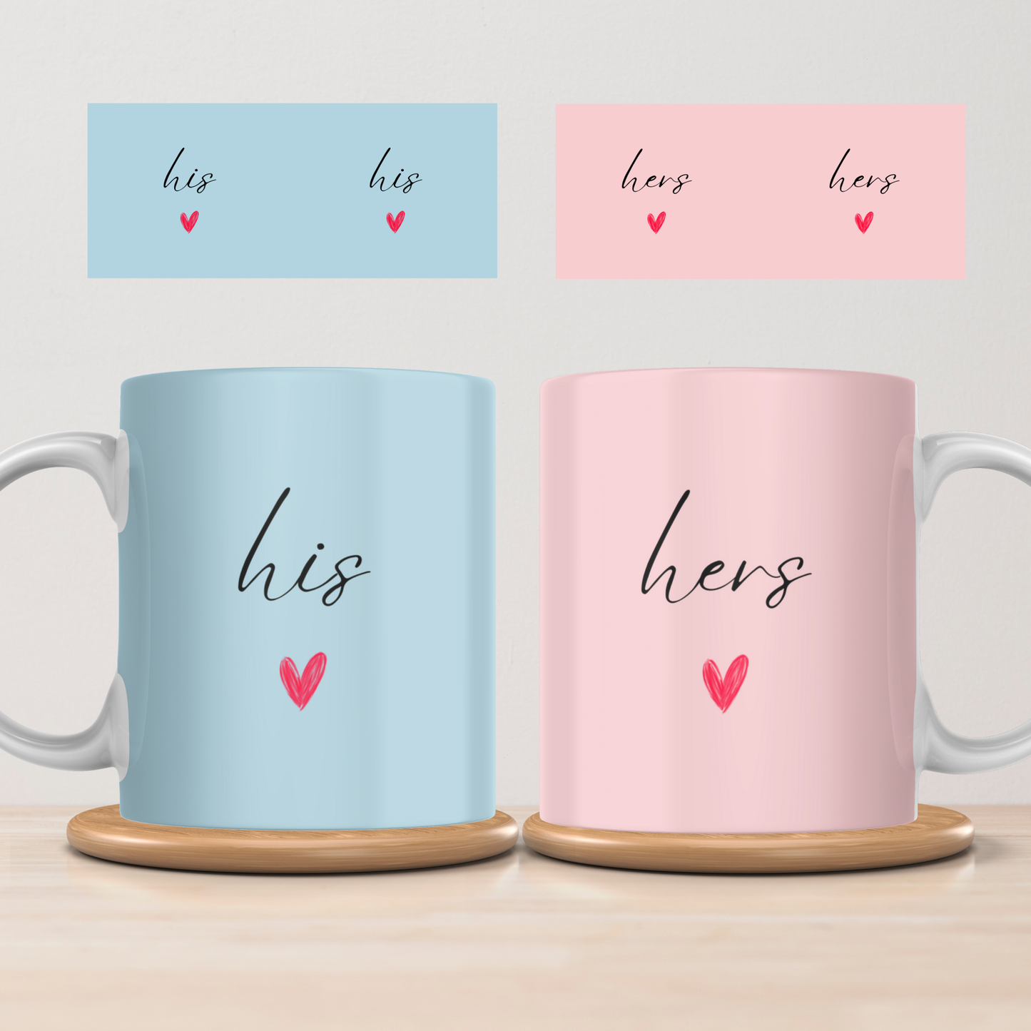 Personalised His & Hers Mug Set – With Names