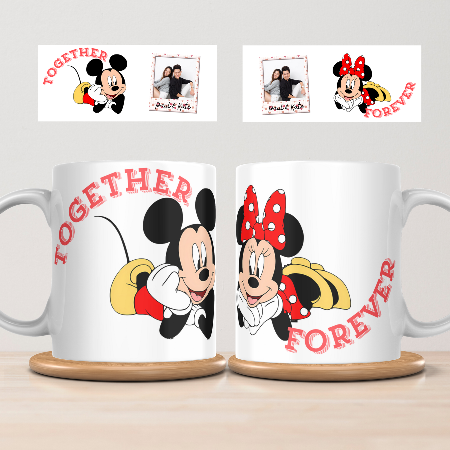 Personalised Couple Mug Set – With Photo & Names