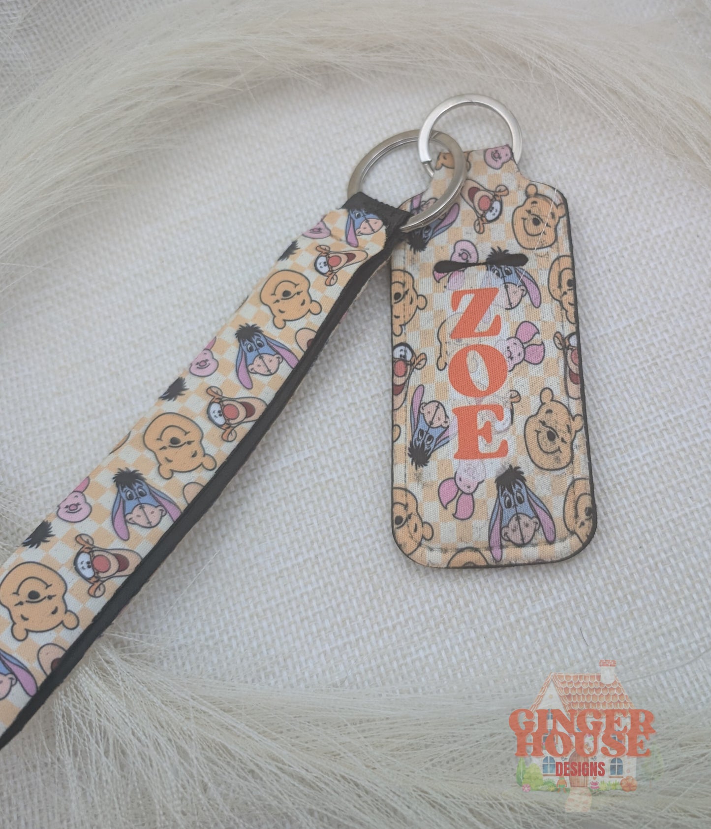 Personalised Wristlet & Lip Balm Holder Keyring Set