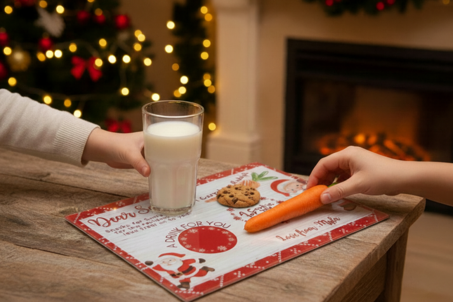 Personalised Glass Christmas Eve Board – A4 Size