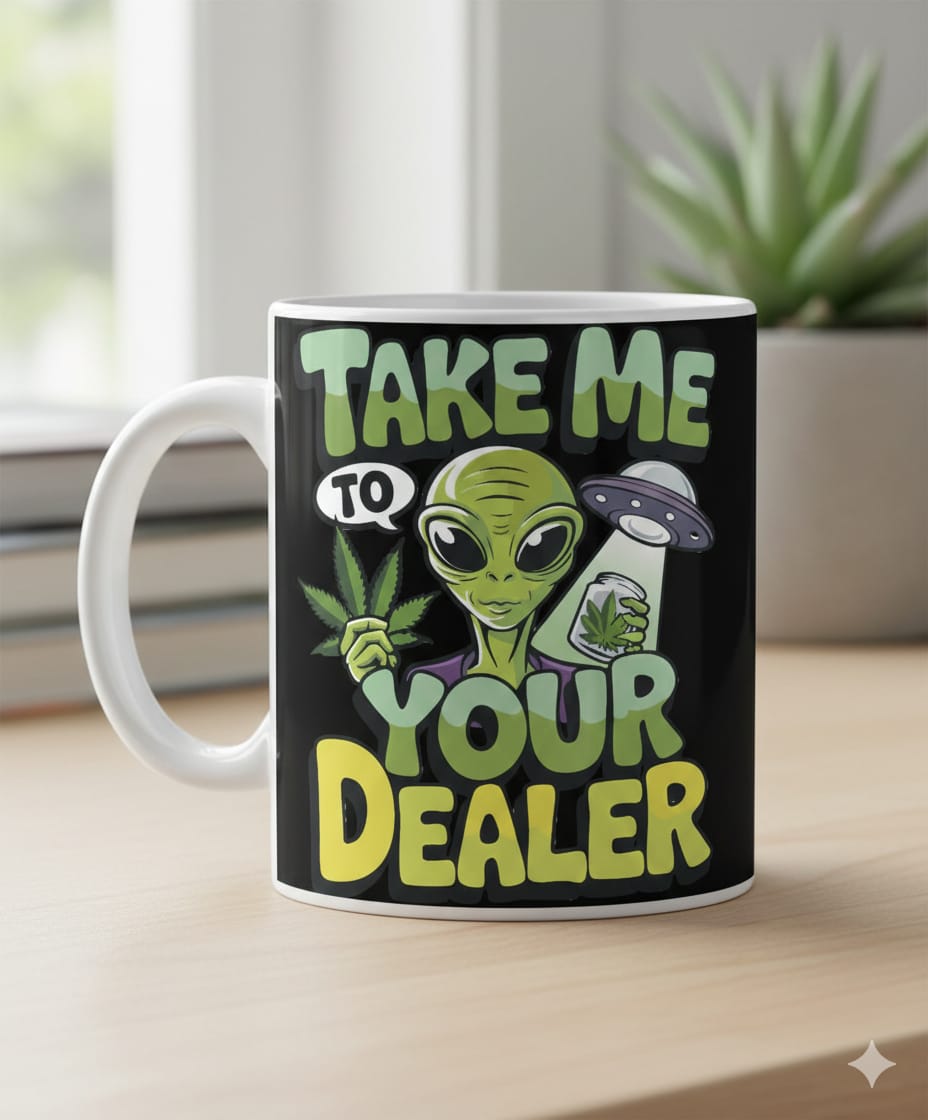 👽 “Take Me To Your Dealer” Mug
