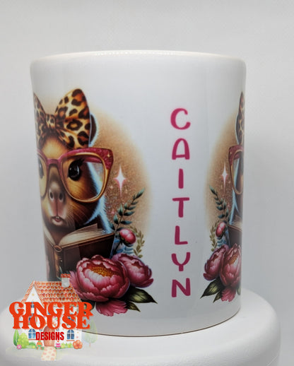 Personalised Reading Capybara Mug
