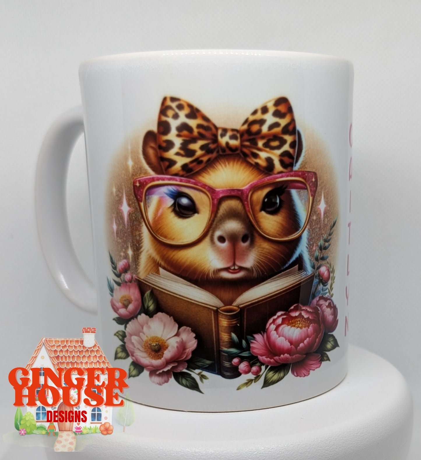 Personalised Reading Capybara Mug