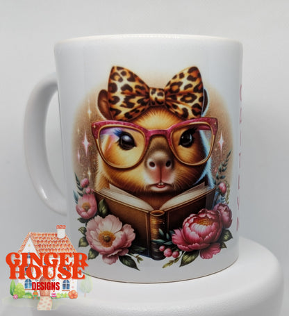 Personalised Reading Capybara Mug