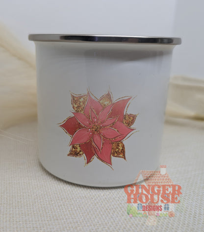 Personalised Enamel Mug – Winter Unicorn Edition