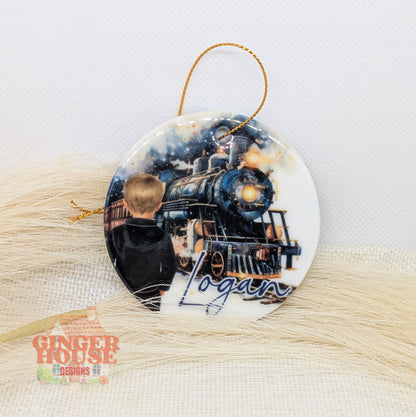 Personalised Ceramic Ornament – Magical Christmas Train