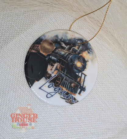 Personalised Ceramic Ornament – Magical Christmas Train
