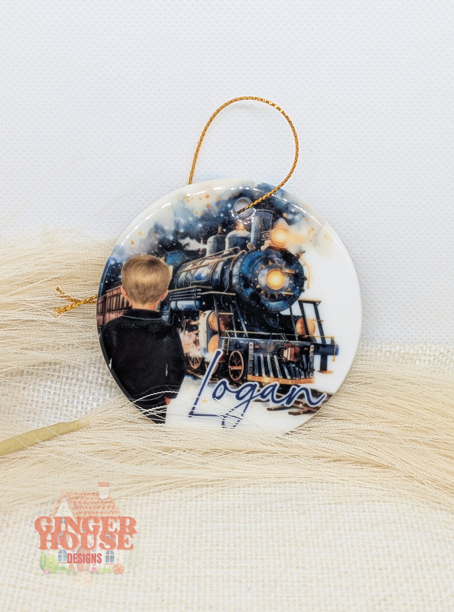 Personalised Ceramic Ornament – Magical Christmas Train