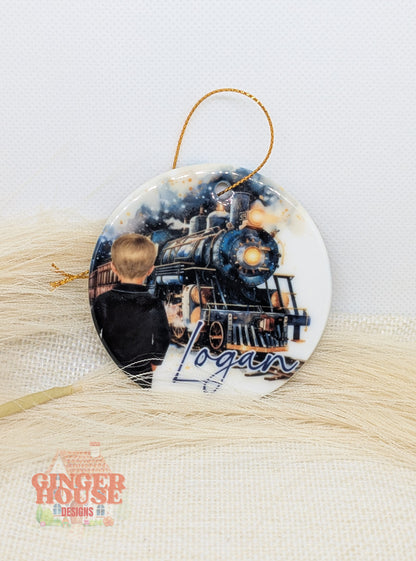 Personalised Ceramic Ornament – Magical Christmas Train