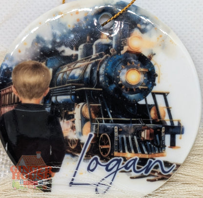 Personalised Ceramic Ornament – Magical Christmas Train