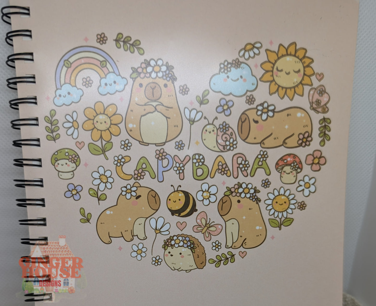 Personalised A5 Capybara Notebook – Add Any Name