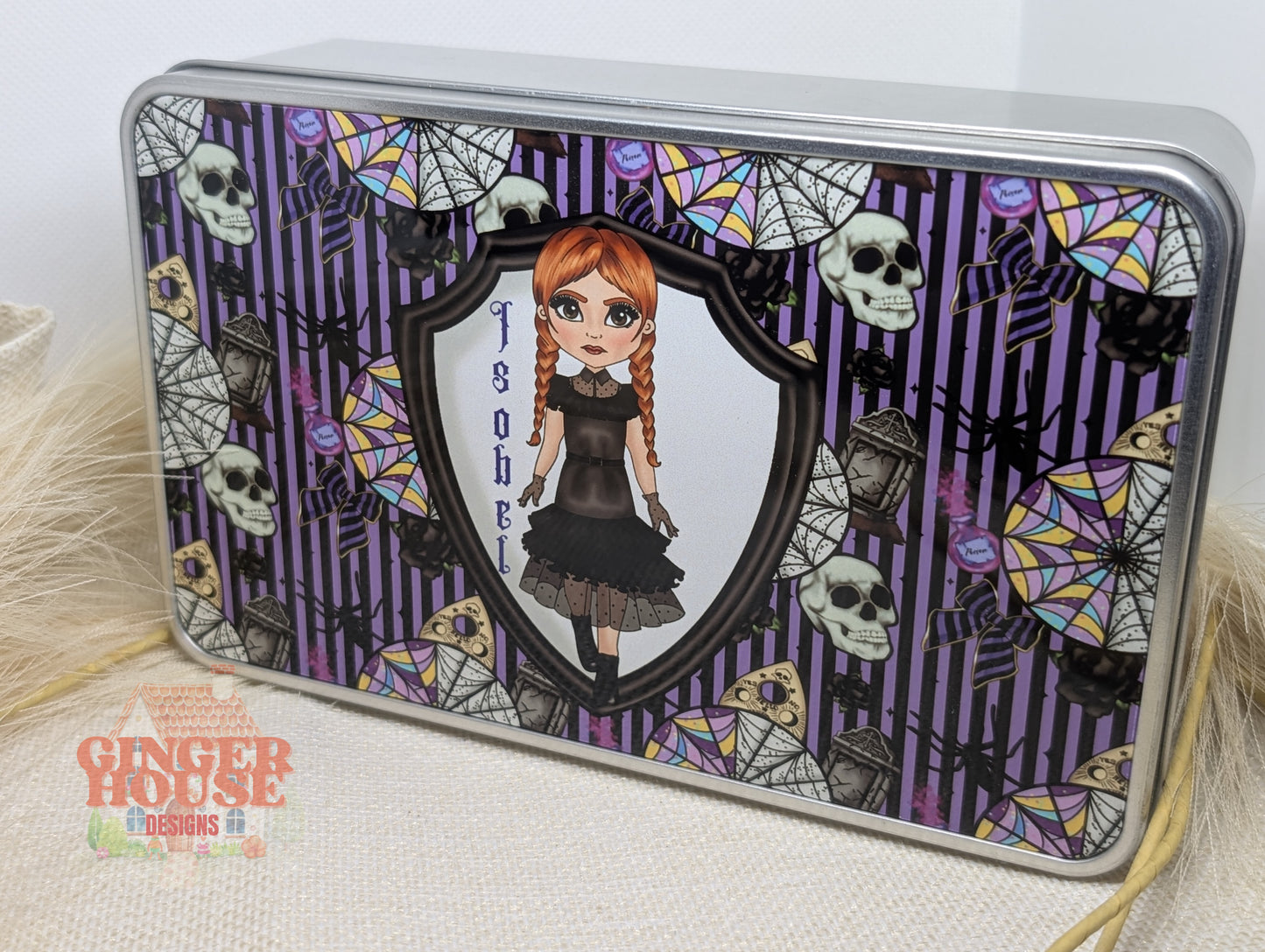 Purple Shadows Personalised Tin