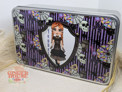 Purple Shadows Personalised Tin