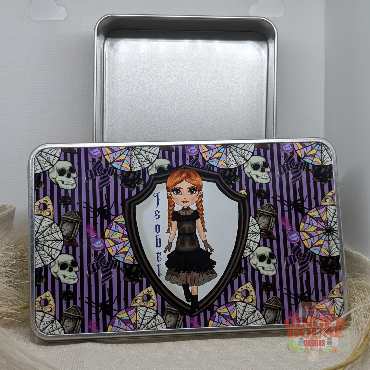 Purple Shadows Personalised Tin