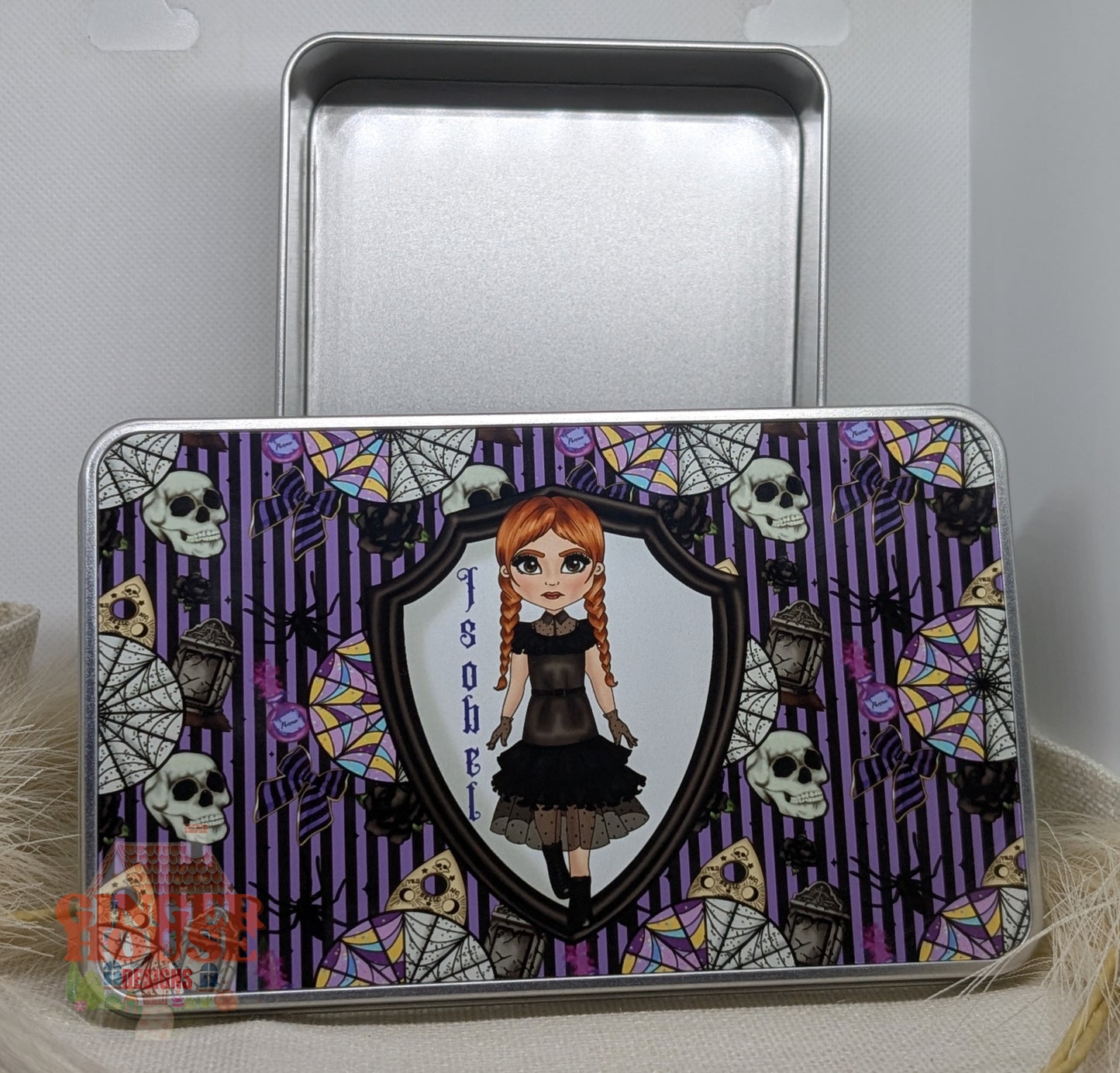 Purple Shadows Personalised Tin
