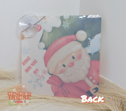 Personalised ‘Santa Stop Here’ Window Sign