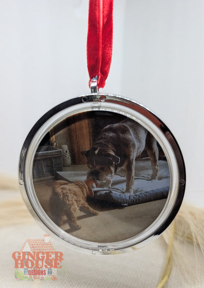 Double‑Sided Spinning Photo Ornament