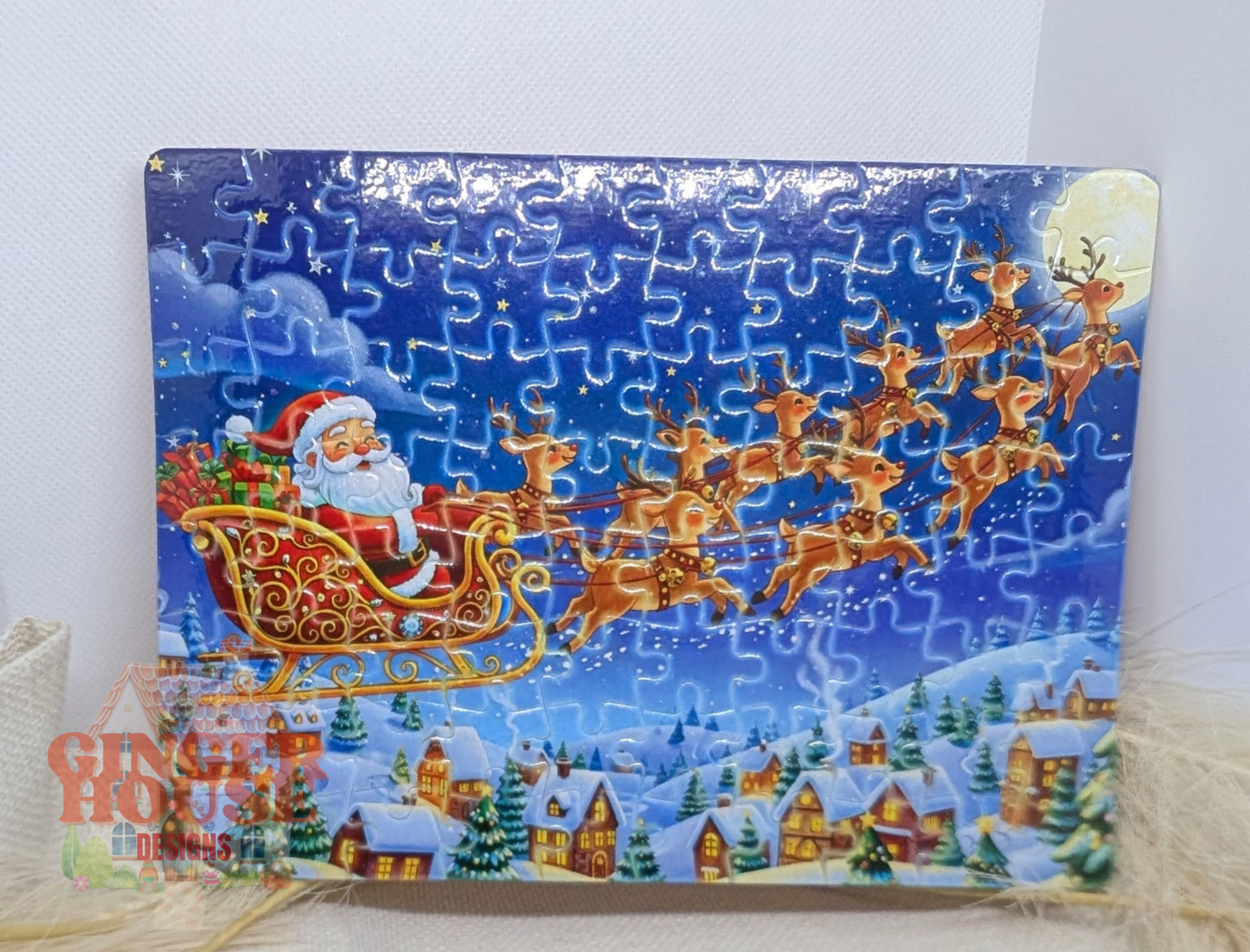Personalised Christmas Jigsaw Puzzle – Santa’s Magical Sleigh Ride