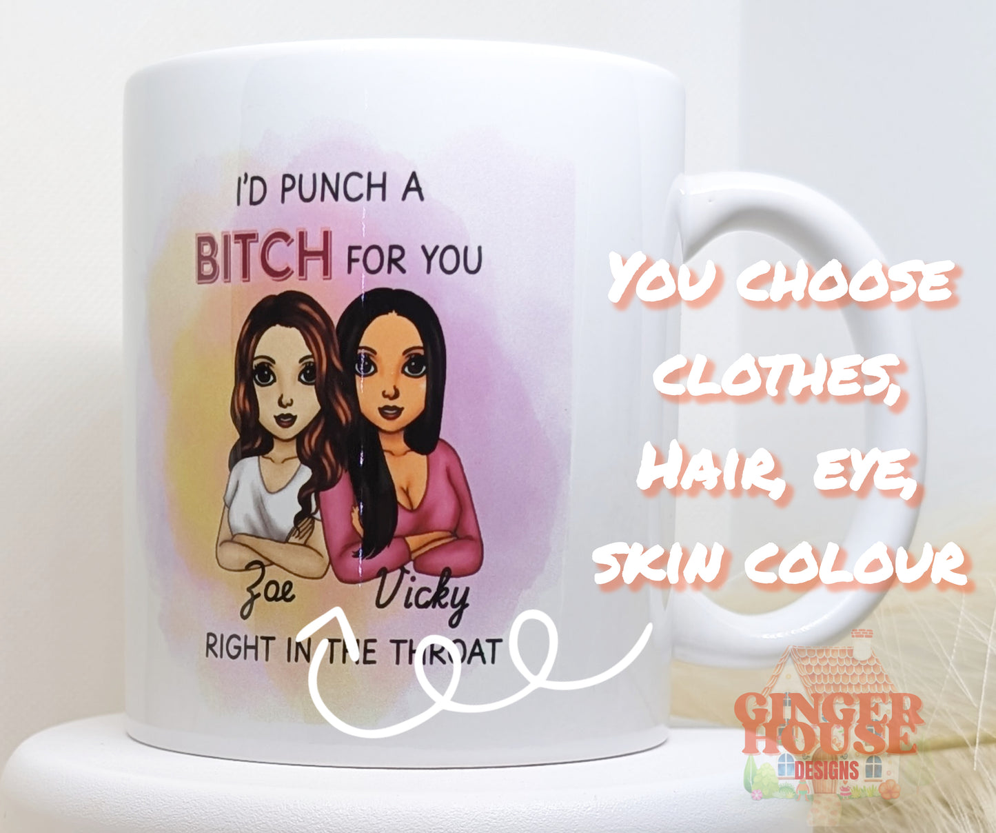 Punch a Bitch Mug – Personalised Dolly Edition