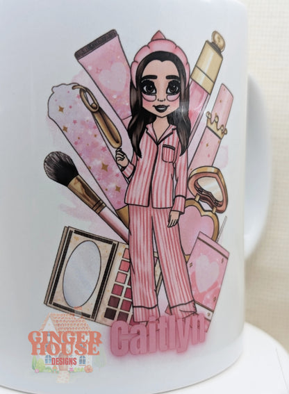 Self Love Club Personalised Mug – with Dolly & Name