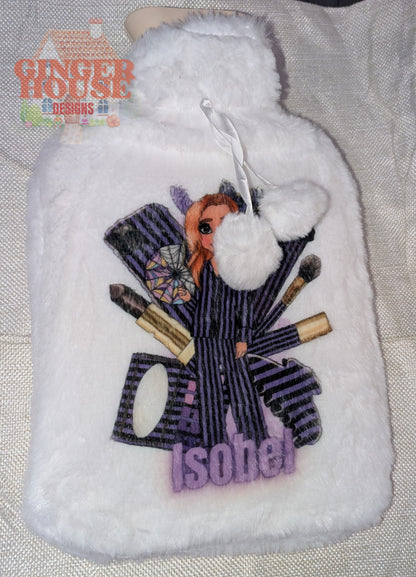 Personalised Dolly Hot Water Bottle – Custom Name Included