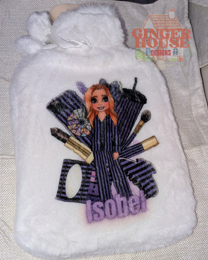 Personalised Dolly Hot Water Bottle – Custom Name Included
