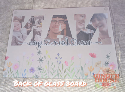 Nan Glass Cutting Board – A4 Size