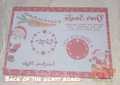 Personalised Glass Christmas Eve Board – A4 Size