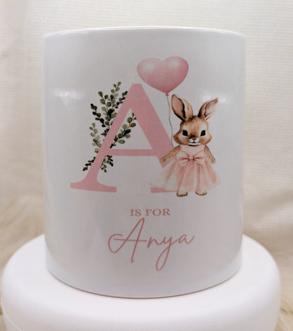 Personalised Ceramic Money Box – Add Any Initial & Name
