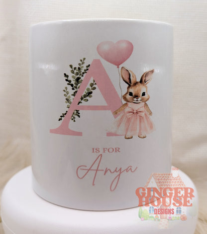Personalised Ceramic Money Box – Add Any Initial & Name