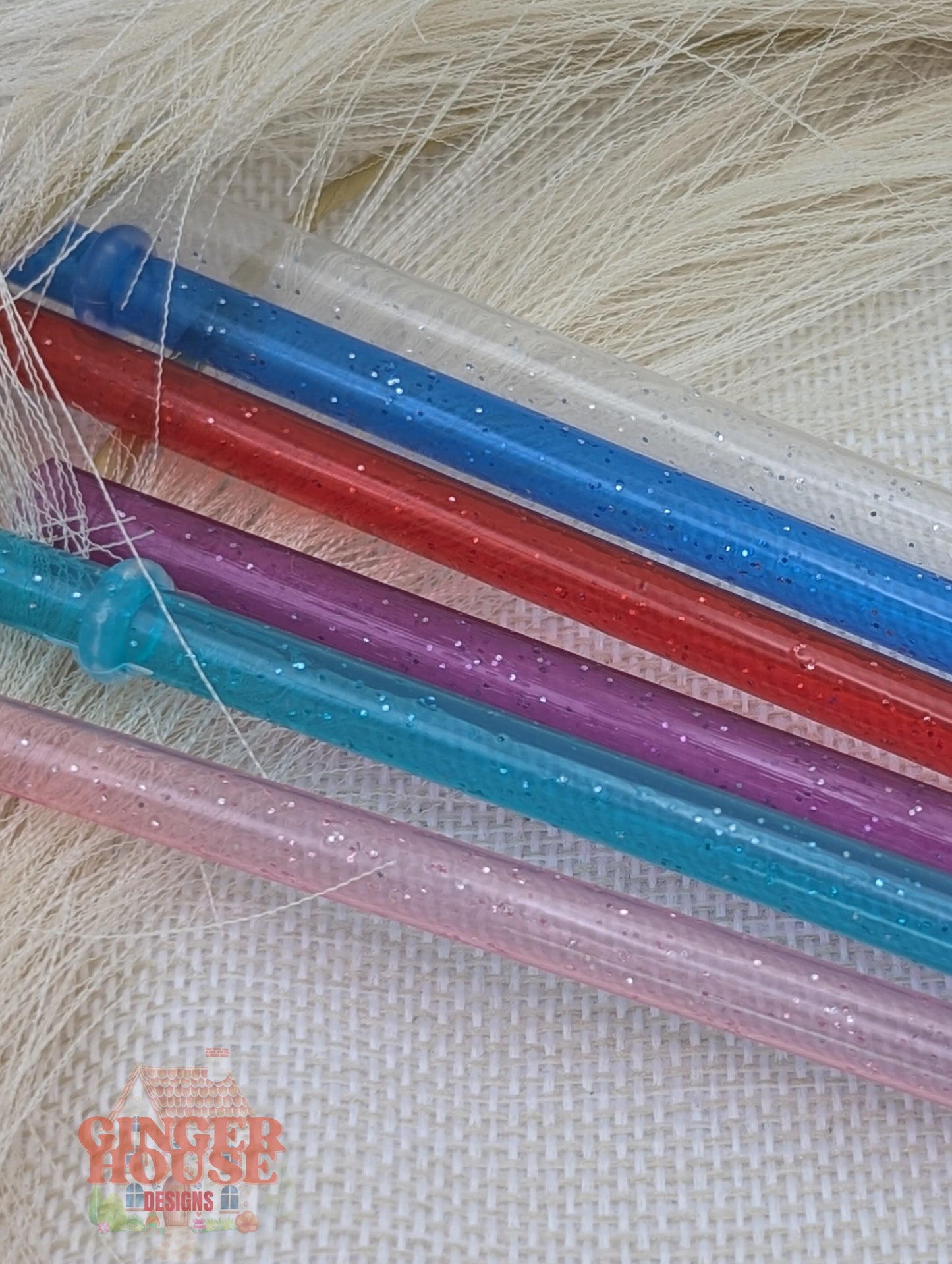 Plastic Glitter Straw– Available in 5 Colours