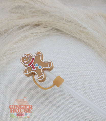 Gingerbread straw toppers
