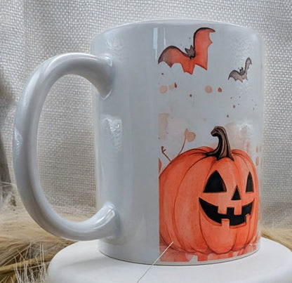 Ghost and pumpkin Halloween mug real product photo 5