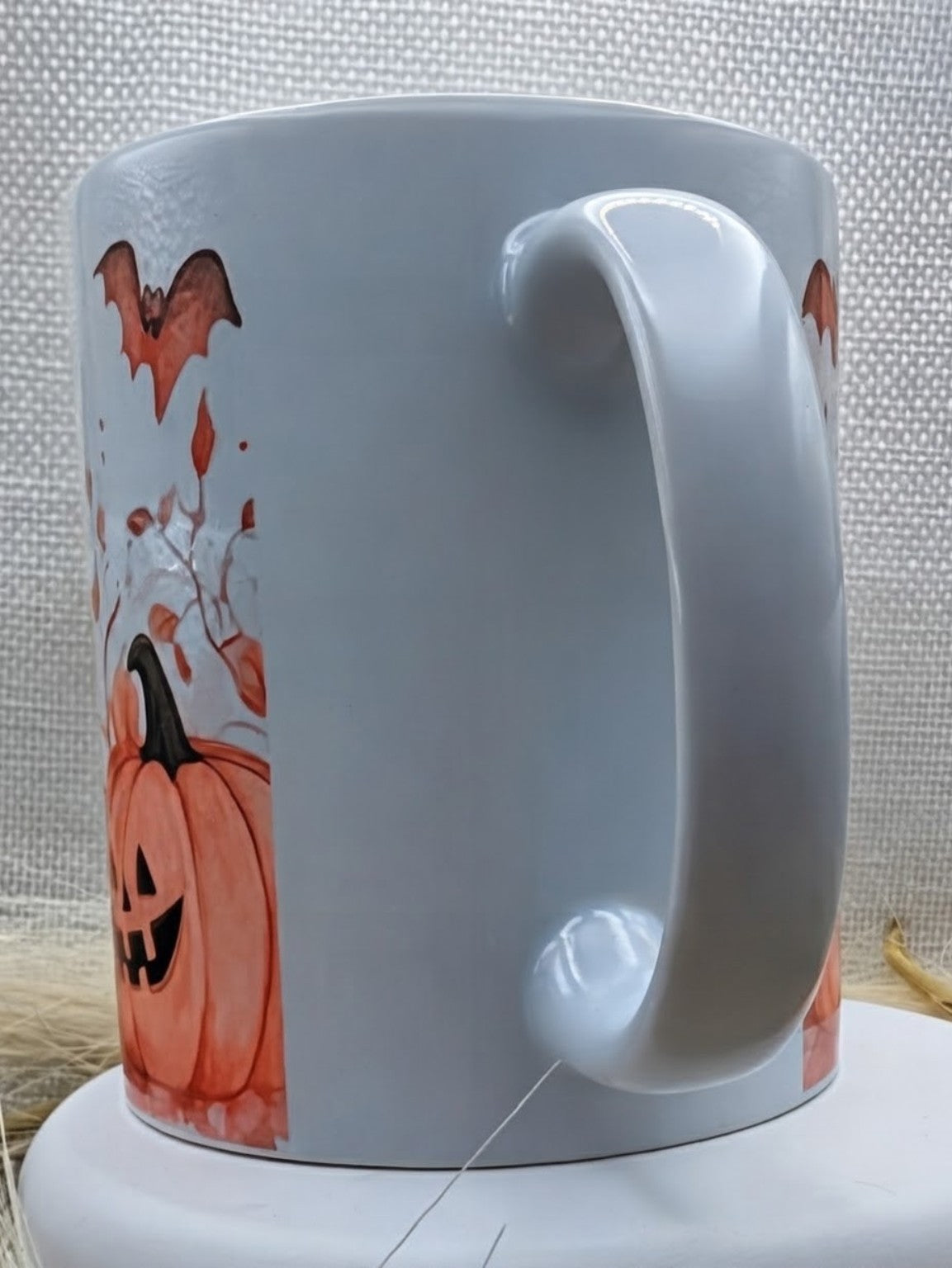 Ghost and pumpkin Halloween mug real product photo 6